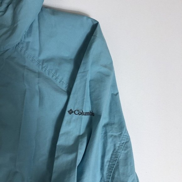 Youth Girls Teal COLUMBIA Full Zip Lightweight Windbreaker Jacket‎ Size L E32 - Picture 4 of 6